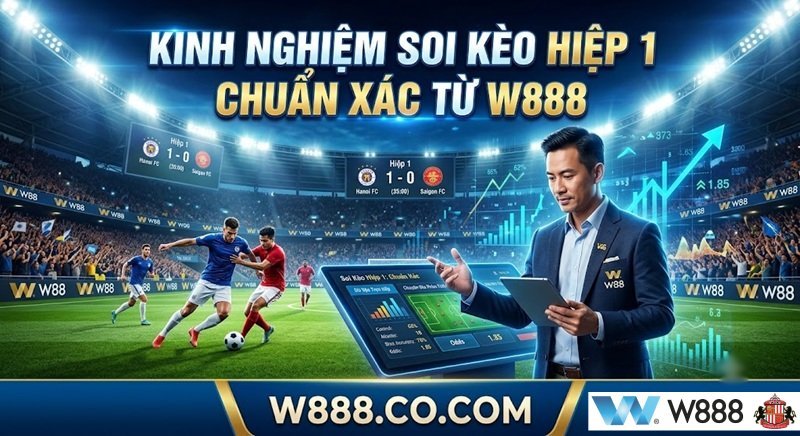 Kèo Hiệp 1 Là Gì? Kinh Nghiệm Soi Kèo Hiệp 1 Bất Bại Từ Chuyên Gia Kinh nghiệm soi kèo hiệp 1 chuẩn xác từ chuyên gia W888 giúp tăng tỷ lệ thắng