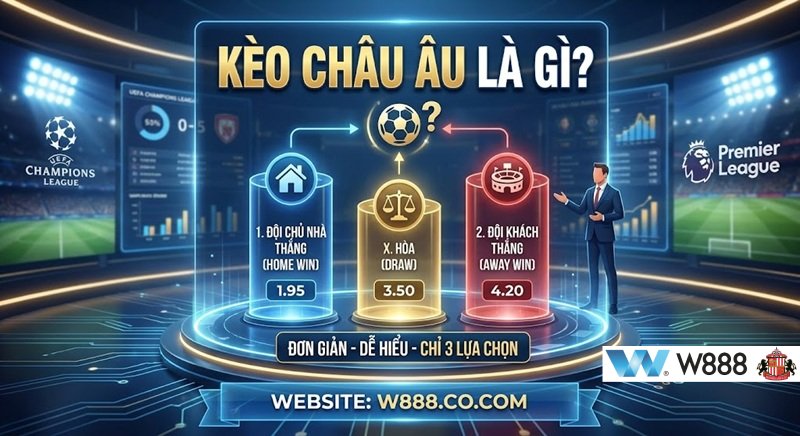 Kèo Châu Âu Là Gì? Cẩm Nang Đọc Kèo Bất Bại Từ W888 Kèo châu Âu là gì? Nắm vững luật chơi cơ bản để cá độ bóng đá luôn thắng qua link W888