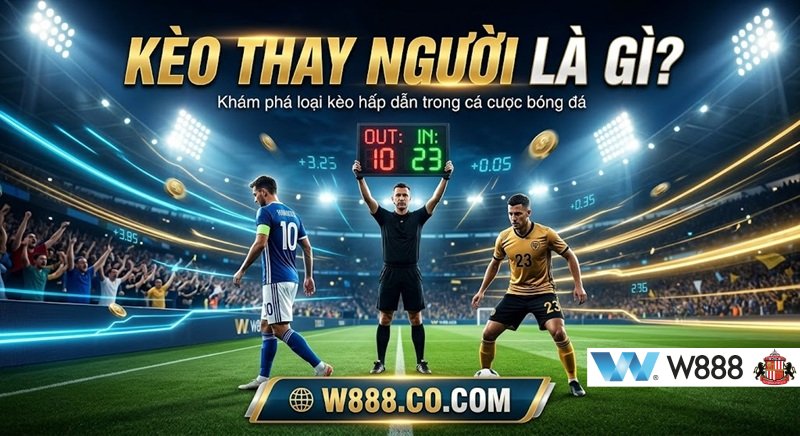 Kèo Thay Người Là Gì? Kinh Nghiệm Đánh Kèo Thay Người Bất Bại Kèo thay người là gì? Khám phá loại kèo cược hấp dẫn trong bóng đá qua link W888
