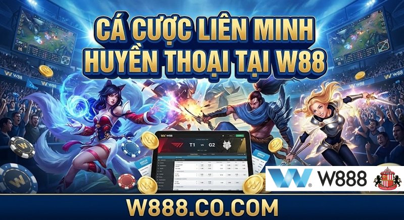 Trải nghiệm cá cược Liên Minh Huyền Thoại tại W88 với tỷ lệ kèo hấp dẫn qua link W888