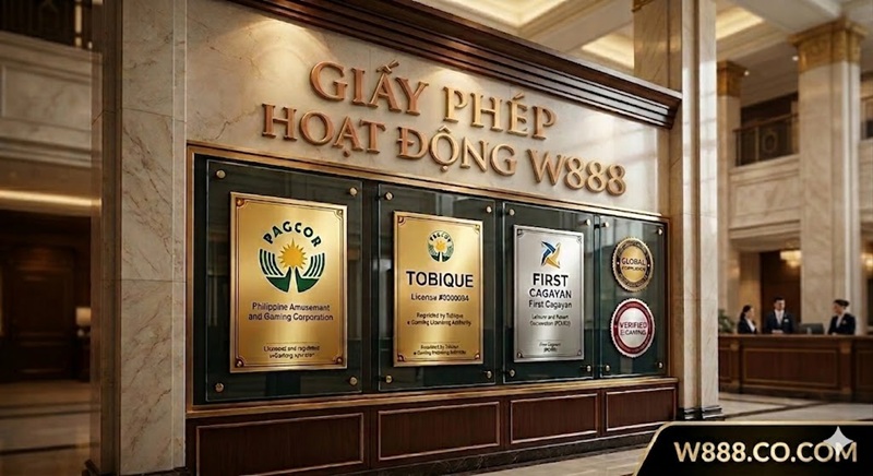 Giấy Phép W888: Nền Tảng Pháp Lý Hợp Pháp & Minh Bạch Tuyệt Đối Các giấy phép hoạt động hợp pháp của nhà cái W888 từ PAGCOR và Tobique, khẳng định uy tín và tính minh bạch của nền tảng cá cược.