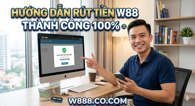 Hướng Dẫn Rút Tiền W88 Về Ngân Hàng An Toàn, Siêu Tốc 2026 Hướng dẫn rút tiền W88 thành công 100% về tài khoản ngân hàng cá nhân nhanh chóng và minh bạch.