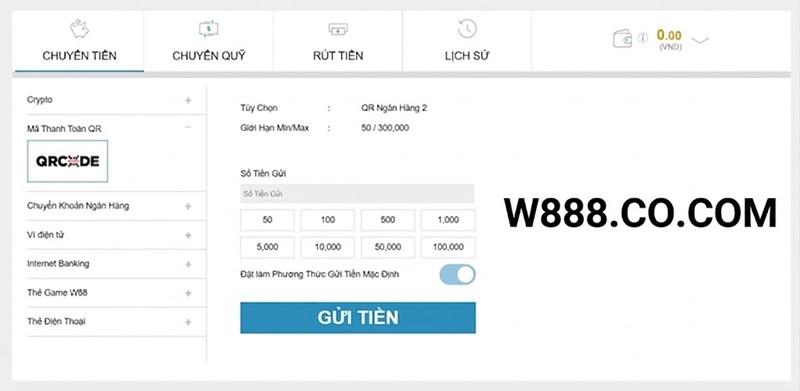 Hướng Dẫn Nạp Tiền W88 Qua 4 Phương Thức Nhanh Nhất 2026 Hướng dẫn nạp tiền W88 bằng mã QR code ngân hàng an toàn và tiện lợi tại W888.co.com.