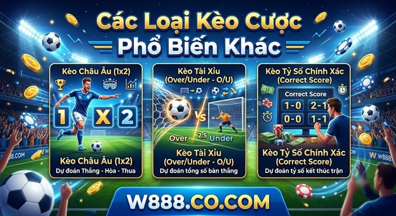 Tỷ Lệ Kèo Nhà Cái W88: Cập Nhật Bảng Kèo Bóng Đá Trực Tuyến Chính Xác Nhất Phân loại các tỷ lệ kèo nhà cái W88 phổ biến nhất tại website W888.Co.Com