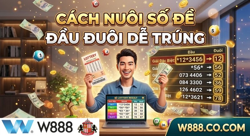 Cách Nuôi Số Đề Đầu Đuôi: Bí Kíp Bắt Cầu Chuẩn Xác Bật mí cách nuôi số đề đầu đuôi dễ trúng nhất tại W888.Co.Com