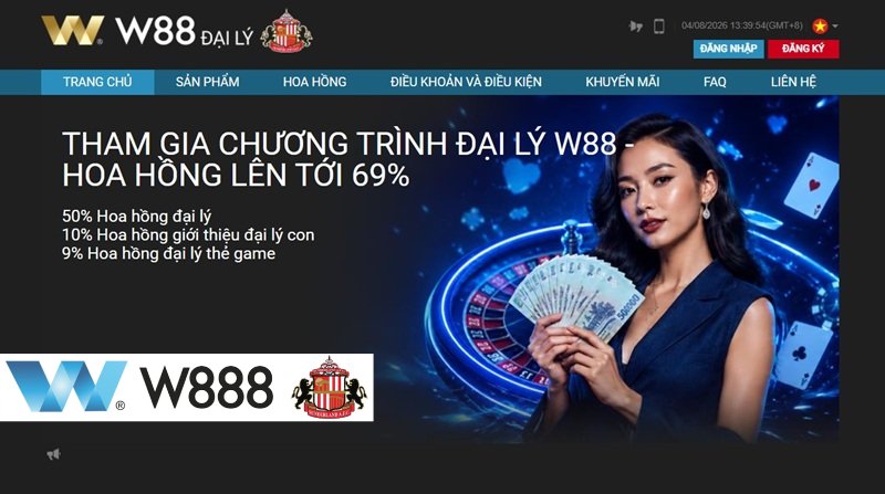 Khám Phá Cơ Hội Kiếm Tiền Đỉnh Cao Cùng Chương Trình Đại Lý W88 Tham gia chương trình đại lý W88 nhận hoa hồng lên tới 69% tại link W888