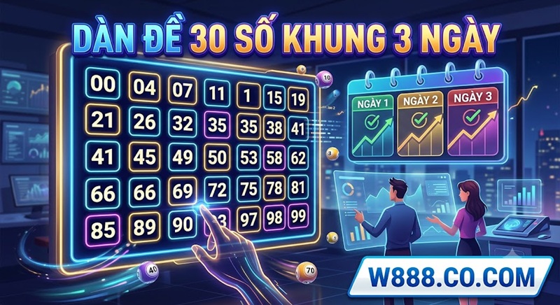 Chiến Lược Chơi Dàn Đề 30 Số Khung 3 Ngày Hiệu Quả Nhất Dàn đề 30 số khung 3 ngày bất bại với tỷ lệ vào tiền chuẩn xác tại hệ thống W888