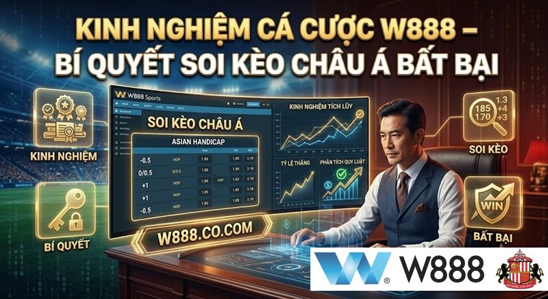 Kinh nghiệm cá cược W888 và bí quyết soi Kèo Châu Á bất bại từ chuyên gia.