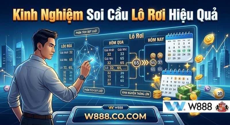Kinh nghiệm soi cầu lô rơi hiệu quả và cách phân tích quy luật bắt số tại W888