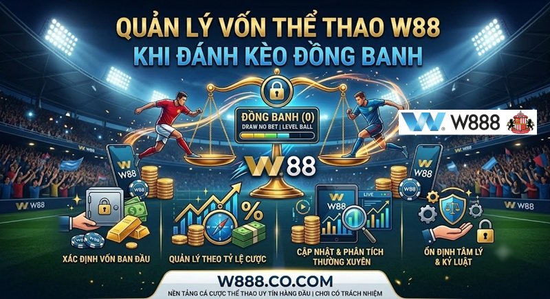 Chiến thuật quản lý vốn thể thao W88 an toàn và hiệu quả khi tham gia cược kèo đồng banh.