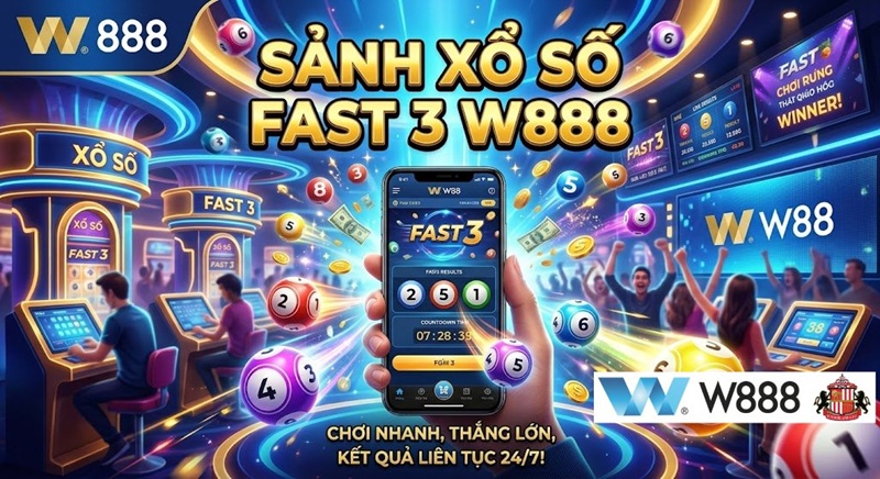Khám Phá Xổ Số Fast 3: Hướng Dẫn Cách Chơi Và Mẹo Cược Tại W888 Khám phá sảnh xổ số Fast 3 siêu tốc với đồ họa sống động và cơ hội thắng lớn tại W888.