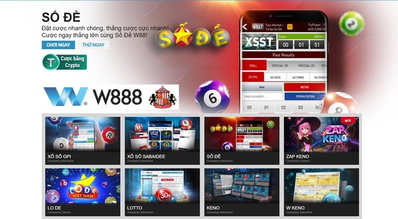 Giải Mã Sức Hút Của Xổ Số W88: Trải Nghiệm Lô Đề Online Đỉnh Cao Giao diện sảnh xổ số W88 trực tuyến cực đa dạng tại link W888