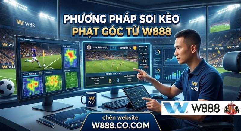 Phương pháp soi kèo phạt góc chuẩn xác từ W888 được chia sẻ chi tiết trên W888.Co.Com