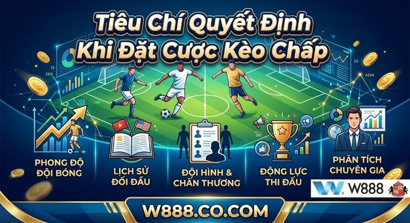 Các tiêu chí quyết định khi đặt cược kèo cược chấp chuẩn xác nhất tại W888.Co.Com