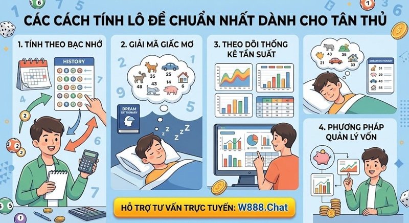 Các cách tính lô đề chuẩn nhất dành cho tân thủ từ chuyên gia W888