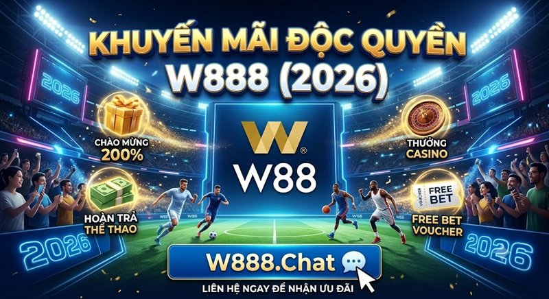 W888 Chat - Link W888 Mobile Mới Tháng 10/2026 Khuyến mãi W888 thưởng tân thủ 100% và tặng 90K tiền cược trải nghiệm miễn phí.
